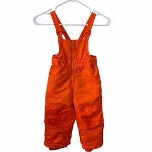 Cat & Jack 2T Orange Snow Overalls Insulated Waterproof Toddler Ski Adjustable